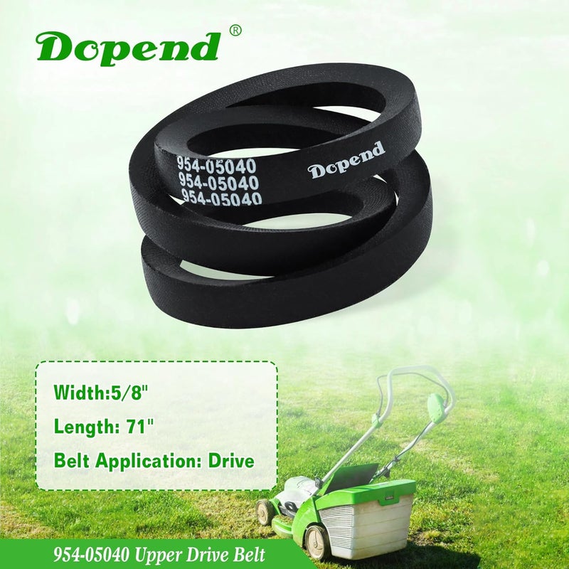 Dopend 954-05040 Upper Drive Belt 5/8’’ x 35-1/4’’ for Craftsman T110, Troy Bilt, Murray, MTD Yard Machine Parts, Replaces 954-0241A Upper Drive Belt 954-0241, 754-05040, 754-0241, 754-0241A - Image 4